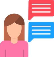 Self Introduction Flat Icon vector