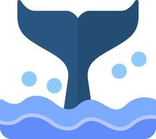 Whale Flat Icon vector
