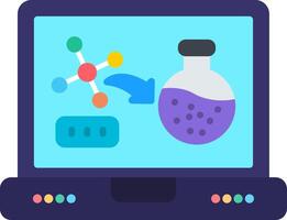 Virtual Lab Flat Icon vector