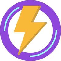 Lightning Flat Icon vector