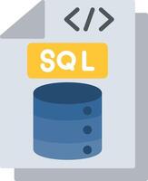 Sql Flat Icon vector