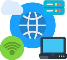 Networking Flat Icon vector