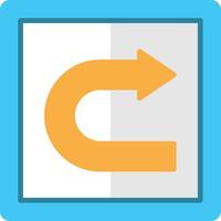Redo Flat Icon vector