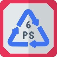 Polycarbonate Flat Icon vector