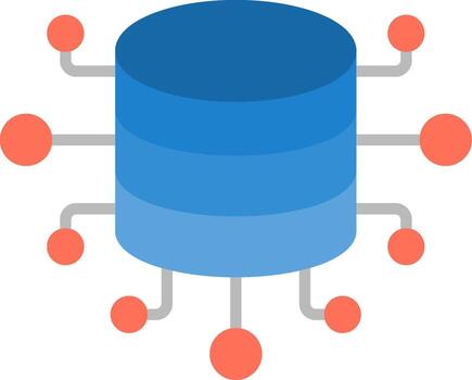 Database Flat Icon vector