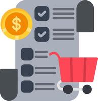 Invoice Flat Icon vector
