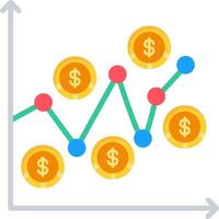 Dollar Cost Average Flat Icon vector