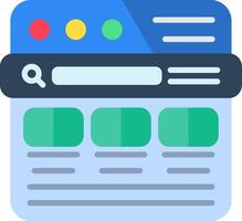 Landing Page Flat Icon vector