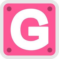 Letter G Flat Icon vector