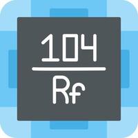 Rutherfordium Flat Icon vector