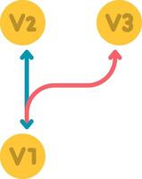 Version Control Flat Icon vector