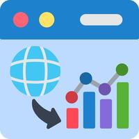 Web Analytics Flat Icon vector