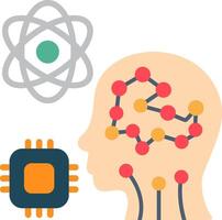 Artificial Intelligence Flat Icon vector