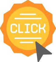 Click Flat Icon vector