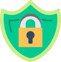Cyber Security Flat Icon vector