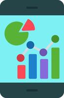 Pie Chart Flat Icon vector