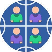Segmentation Flat Icon vector