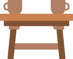 Coffee Table Flat Icon vector