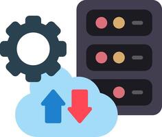 Data Migration Flat Icon vector