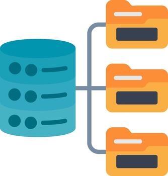 Database Flat Icon vector