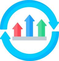 Continuous Improvement Flat Icon vector
