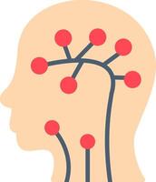 Neural Network Flat Icon vector