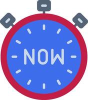 Now Flat Icon vector