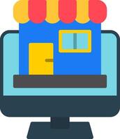 Online Shop Flat Icon vector