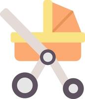 Stroller Flat Icon vector