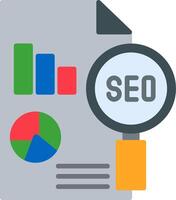 Seo Report Flat Icon vector