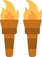 Torch Flat Icon vector
