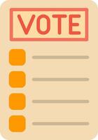 Voting Listing Flat Icon vector