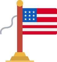 USA Flag Flat Icon vector
