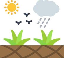 Xeriscaping Flat Icon vector