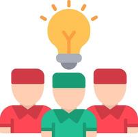 Brainstorm Flat Icon vector