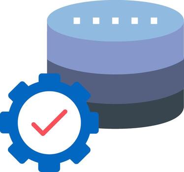 Database Storage Flat Icon vector