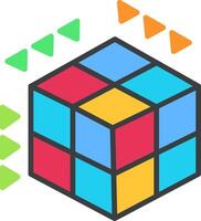 Dimension Flat Icon vector