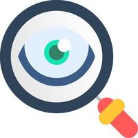 Eye Recognition Flat Icon vector