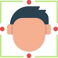 Face Scan Flat Icon vector