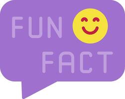 Fun Fact Flat Icon vector