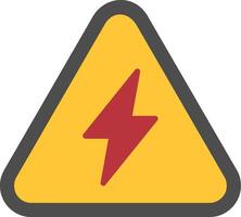 High Voltage Flat Icon vector