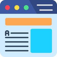 Headline Flat Icon vector