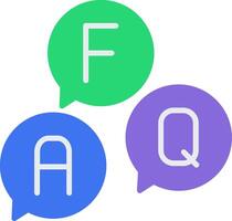Faq Flat Icon vector