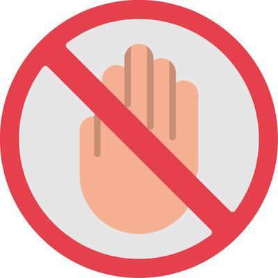 No Entry Flat Icon