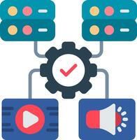Digital Asset Management Flat Icon vector
