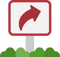 One Way Flat Icon vector