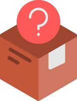 Unboxing Flat Icon vector
