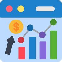 Web Analytics Flat Icon vector