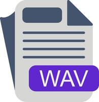 WAV File Format Flat Icon vector