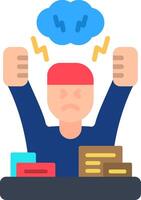 Angry Flat Icon vector
